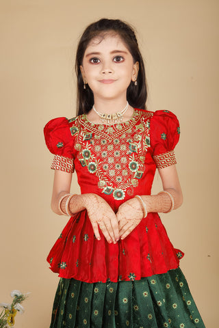 Pattu South Indian Traditional Dress for Baby Girl | Indian Wedding Dress  for Kid Girl – SANTHITHAM SILKS PRIVATE LIMITED