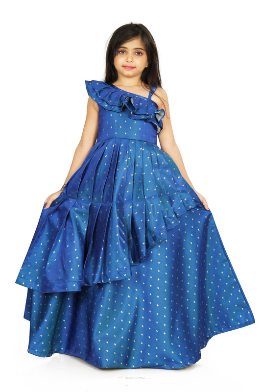 Kids Girl's Ruffled Gown Dress