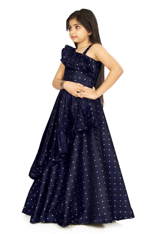 kids Girl's Ruffled Gown Dress